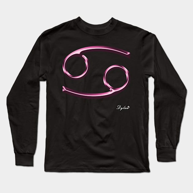 Cancer Zodiac Long Sleeve T-Shirt by DylanArtNPhoto